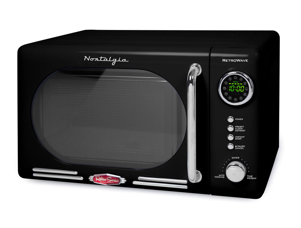 2026 NewNostalgia Retro Microwave for Countertop 0.7 cu ft Vintage Microwave, Pink