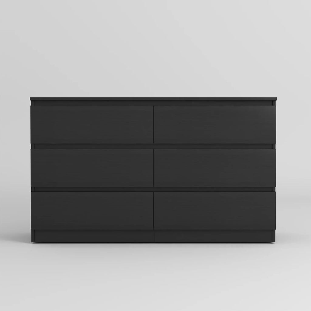 2026 NewResenkos Modern Mid Century 6 Drawer Wide Dressers Chests for Bedroom, Chest of Drawer Organizer Grey