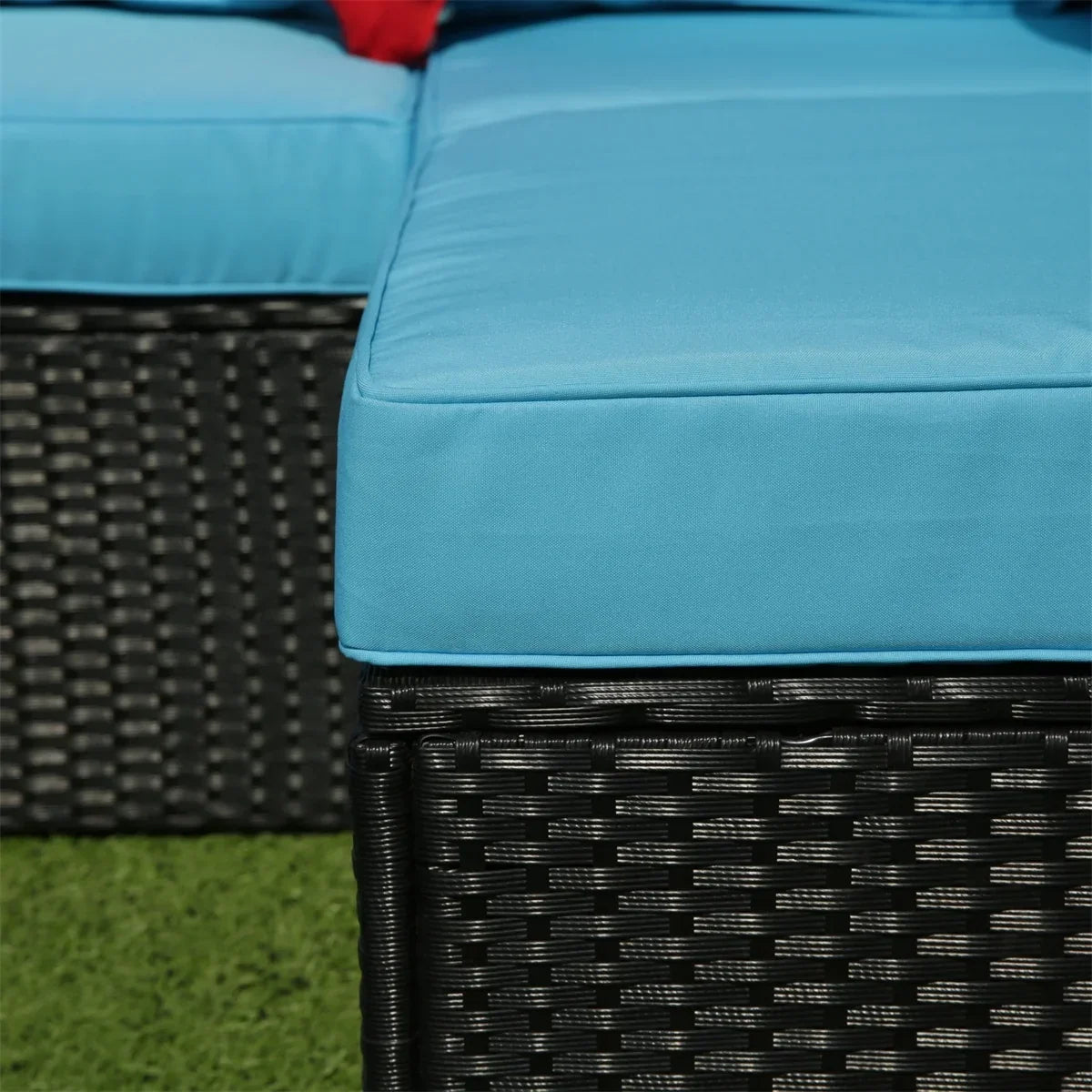 2026 New7 Piece Patio Furniture Sets Outdoor Sectional PE Rattan Outdoor Furniture Patio Conversation Set with Cushions and Glass Coffee Table, for Balcony Lawn and Garden, Gray