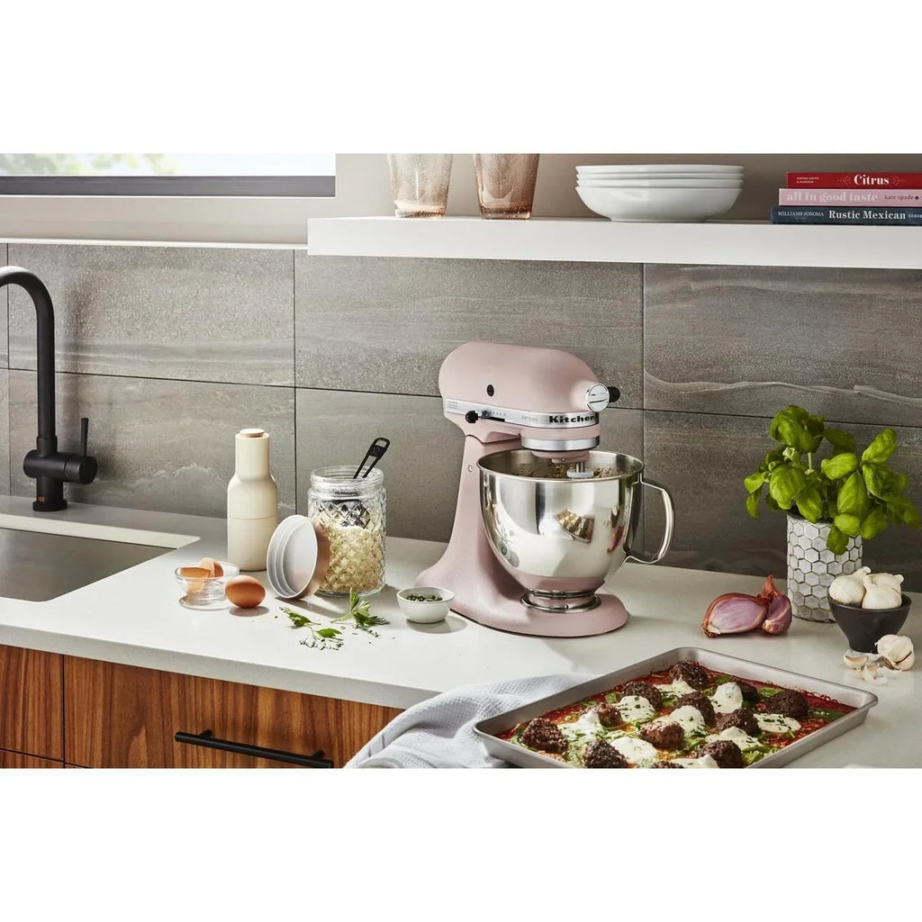 2026 NewKitchenAid Artisan Series 5-Quart Tilt-Head Stand Mixer, Feather Pink, KSM150PS