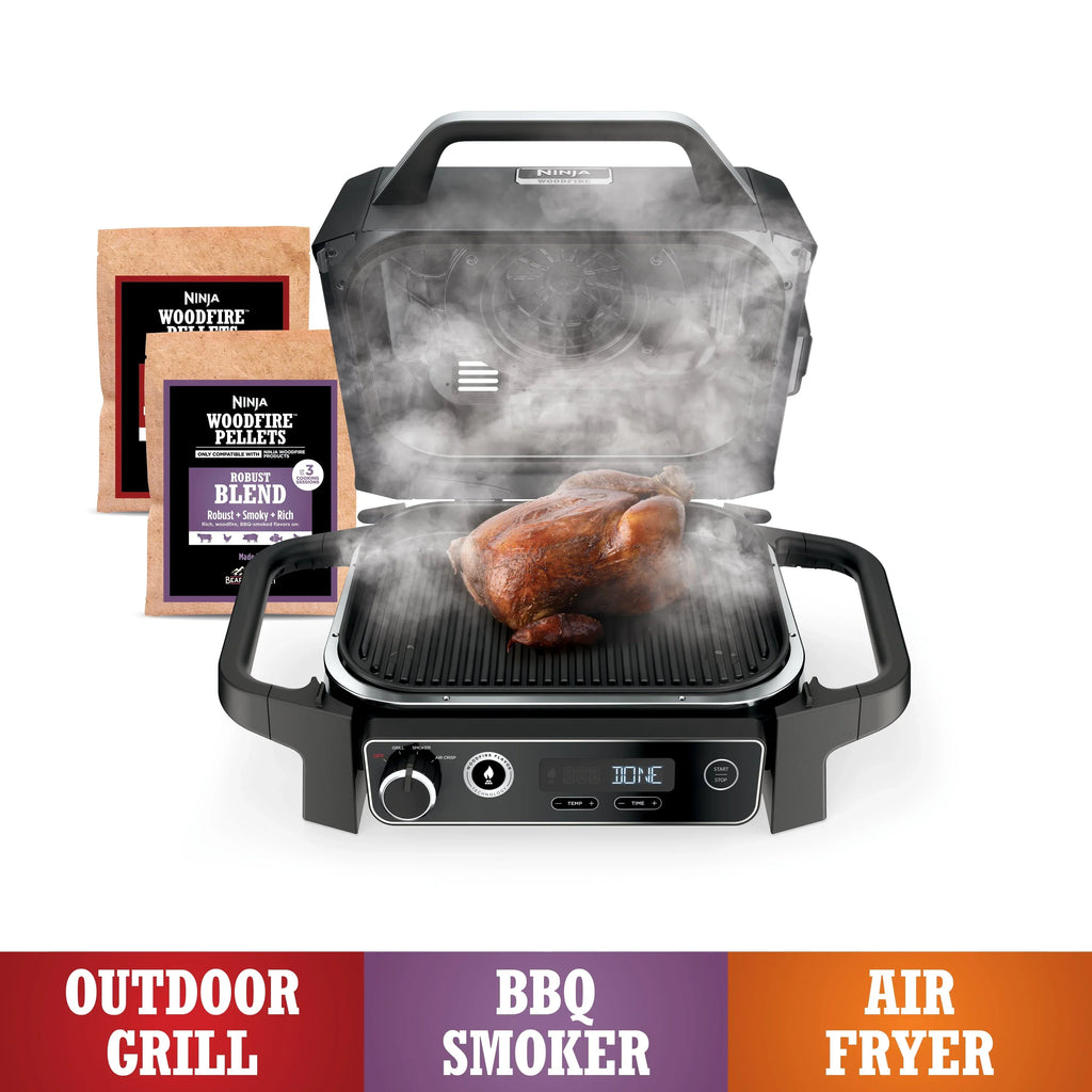 2026 NewWoodfire Outdoor Grill & Smoker, 3-in-1 Master Grill, BBQ Smoker, & Outdoor Air Fryer with Woodfire Technology, OG700