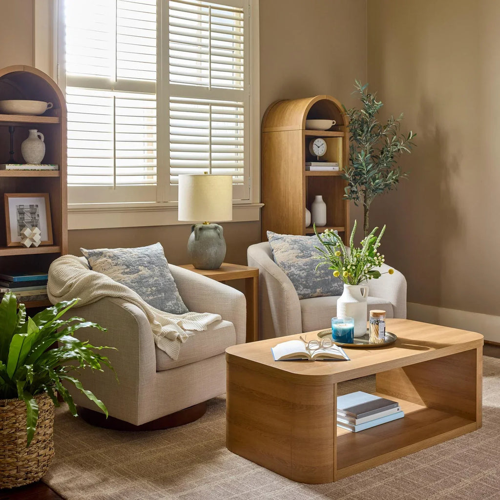 2026 NewBetter Homes & Gardens Juliet Narrow Arch Bookcase, Deep Green and Light Honey