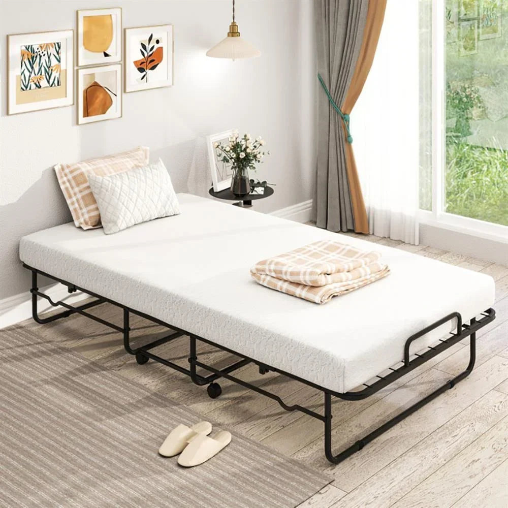 2026 NewKepooman Twin Size Folding Bed with Memory Foam Mattress and Heavy-duty Metal Frame