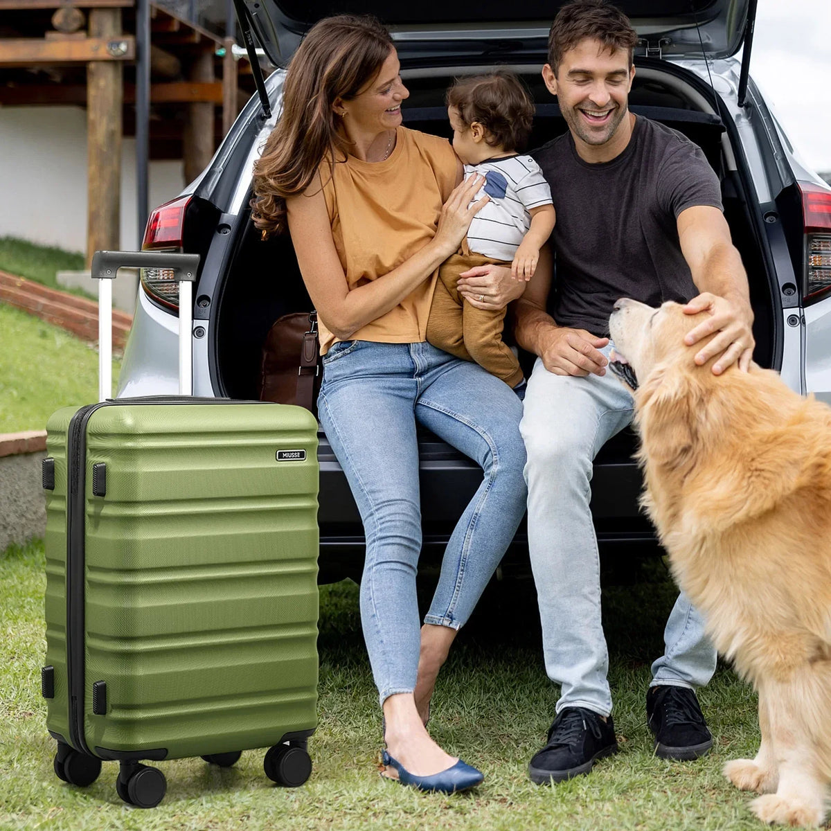 2026 NewMIUSSE Luggage Sets 3 Piece, 20 Inch Carry On Luggage with Wheels, 100% PC Hardshell Suitcase with TSA Lock, Carry On Suitcases Airline Approved With Travel Backpack for Men Women