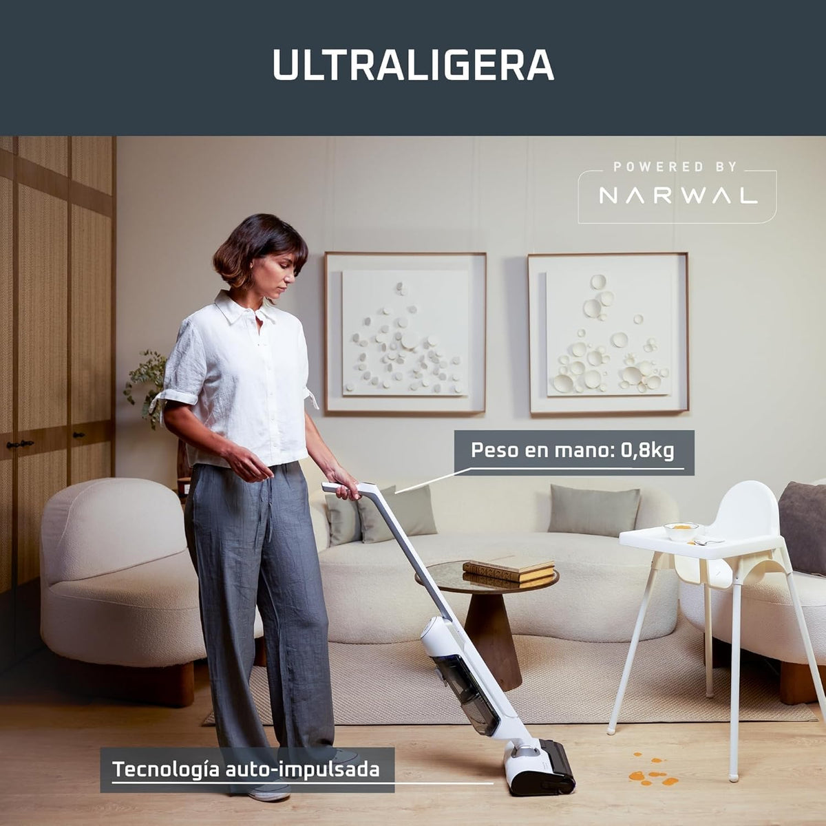 2026 Rowenta X-Clean 10, Aspiradora Fregona Eléctrica Sin Cable con Tecnología Wet & Dry, Autolimpieza y Secado Automático, Tecnología Dual Edge, Ligera, Flexible, Gran autonomía y pantalla LED, GZ7540WO
