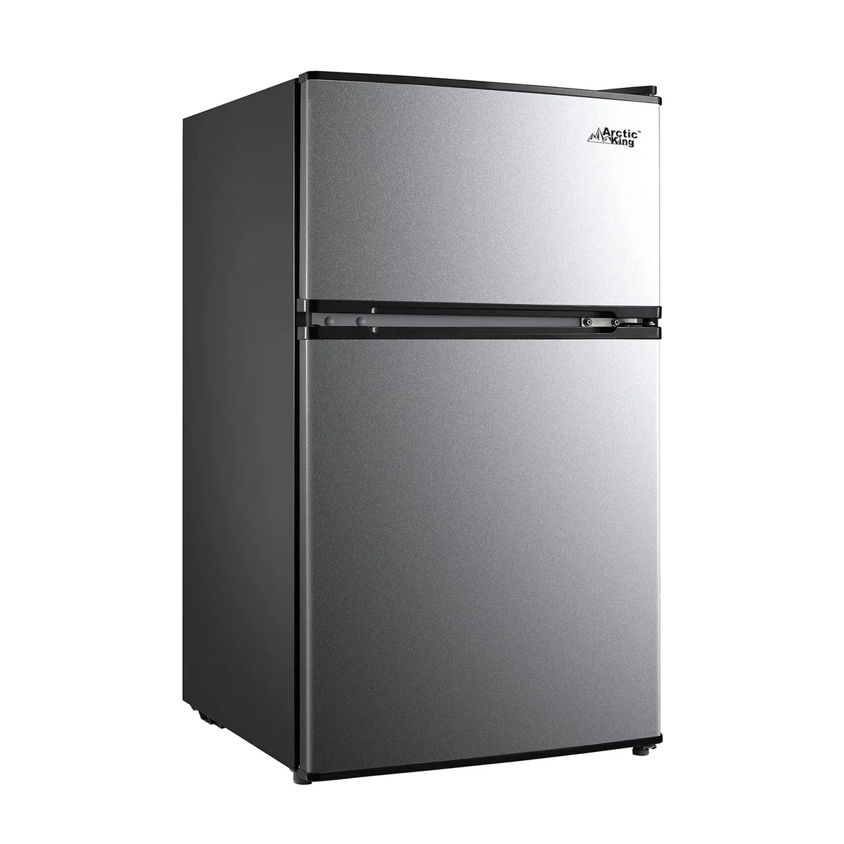 2026 NewArctic King 3.2 Cu ft Two Door Mini Fridge with Freezer, Stainless Steel, E-Star, ARM32D5ASL