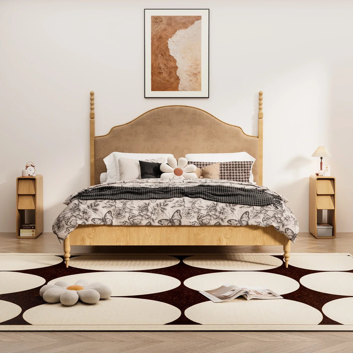2026 NewNarrow Nightstand Set of 2 with Drawers, Fluted Slim Side End Table with Storage for Small Spaces