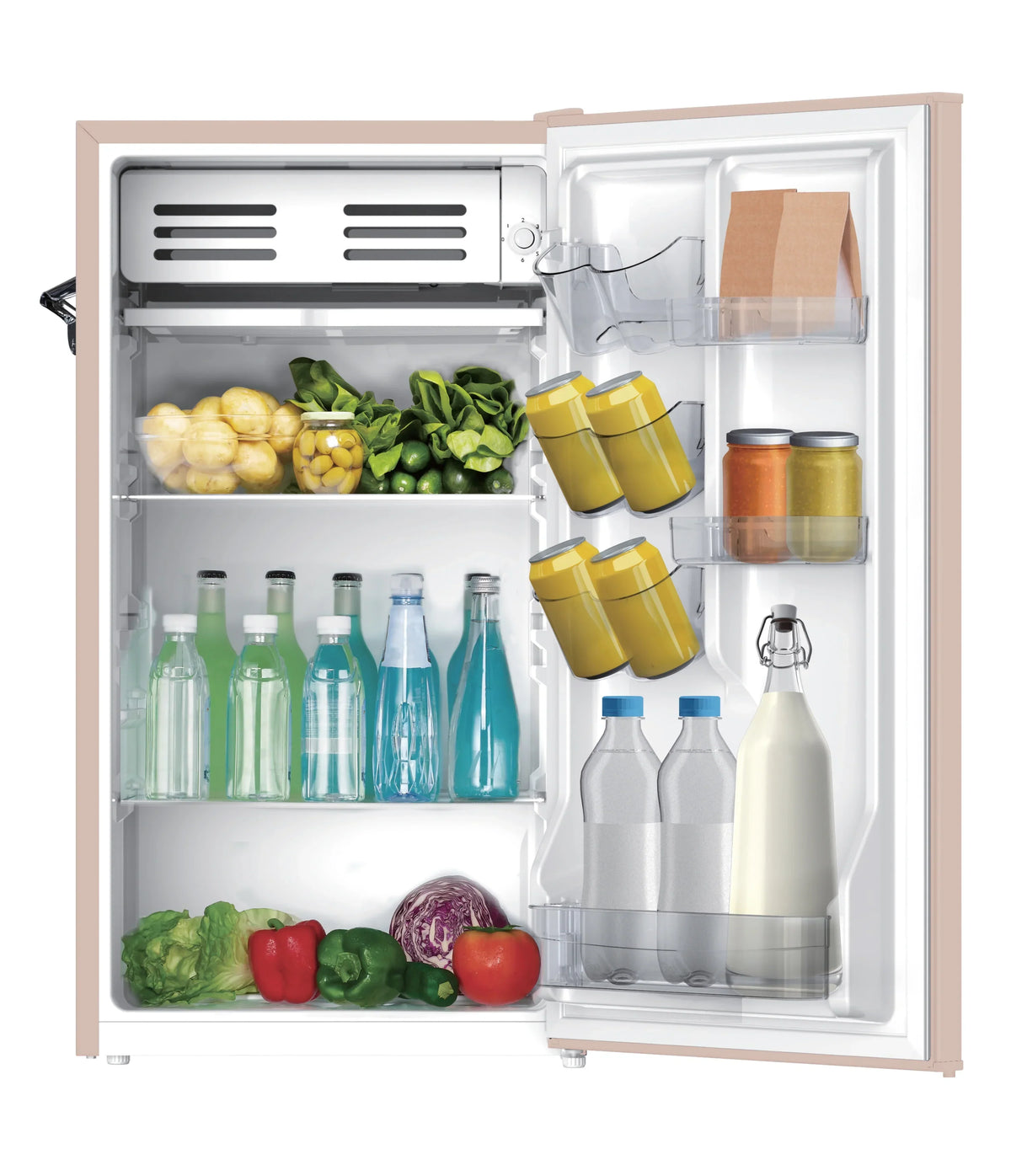 2026 NewFrigidaire EFR376-C-PINK 3.2-Cu.-Ft. 65-Watt Retro Bar Fridge with Side Bottle Opener (Pink)