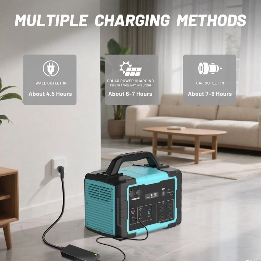 2026 New1000W Portable Solar Generator, 1024Wh LiFePO4 Battery Power Station with 100W Solar Panel, USB-C Power Bank for for Camping, Outdoor Travel, RV, and Home Emergency-Blue
