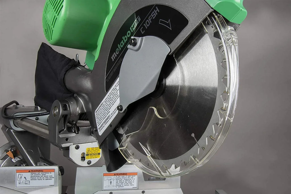 2026 NewMetabo HPT 10-Inch Sliding Compound Miter Saw, Adjustable Laser Guide, Double Bevel, Electronic Speed Control, 12 Amp Motor, Electric Brake C10FSHS