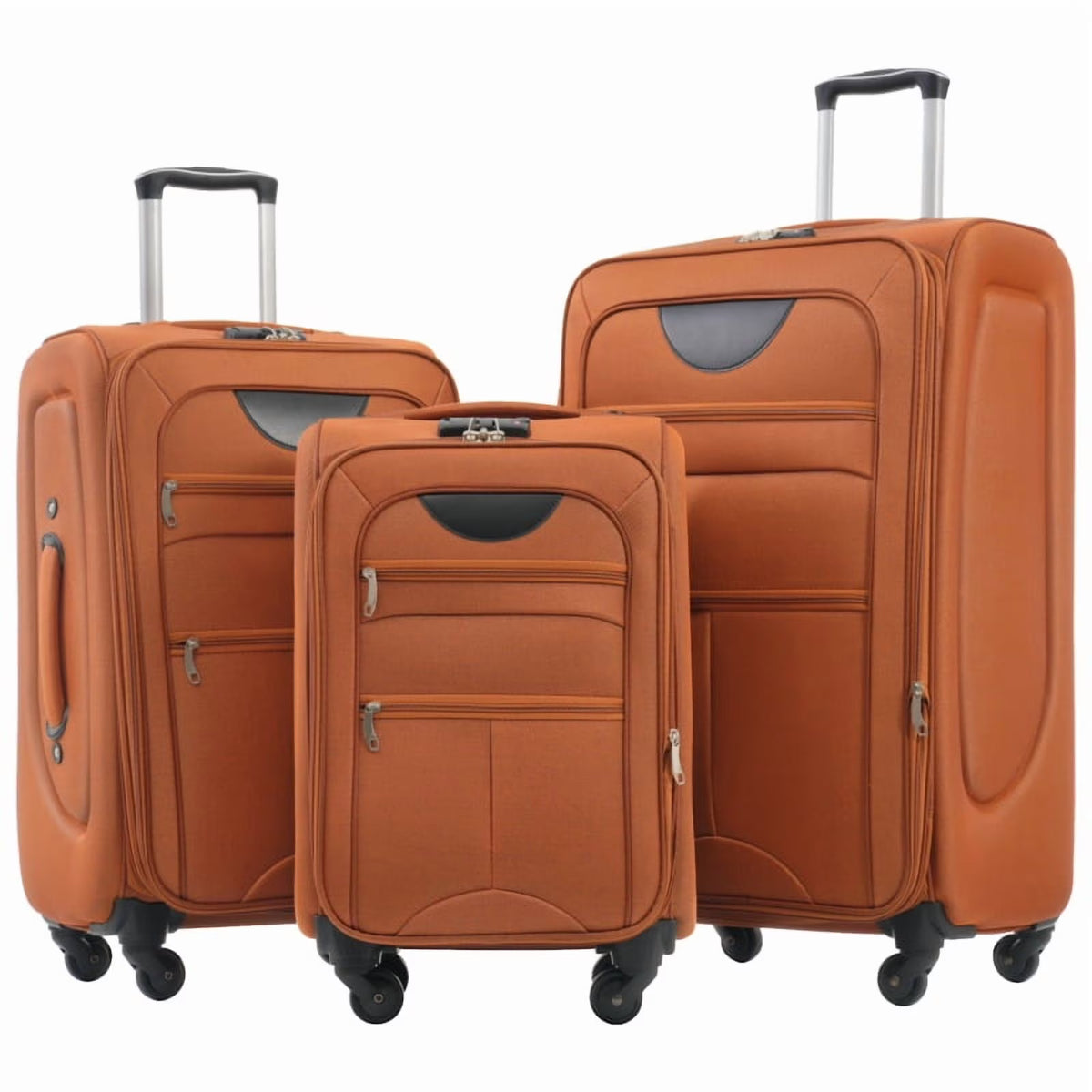 2026 NewSoftside Luggage Expandable 3 Piece Set Suitcase Upright Spinner Softshell Lightweight Luggage Travel Set