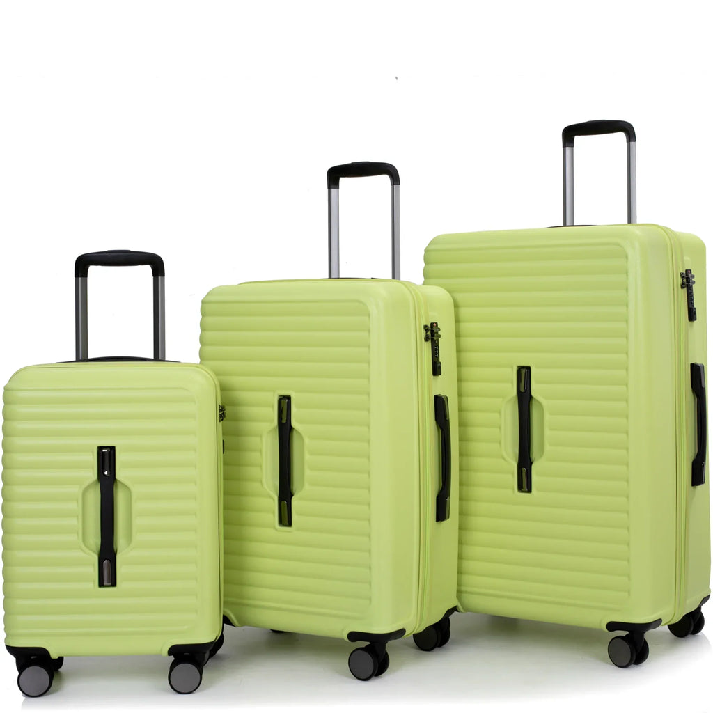 2026 NewPAPROOS 3-Piece Luggage Set (20''/24''/28''), Hardshell Lightweight Suitcase with USB Port and Side Hooks, Travel Luggage with TSA-Lock, Hardside Rolling Luggage for School, Travel, Pink