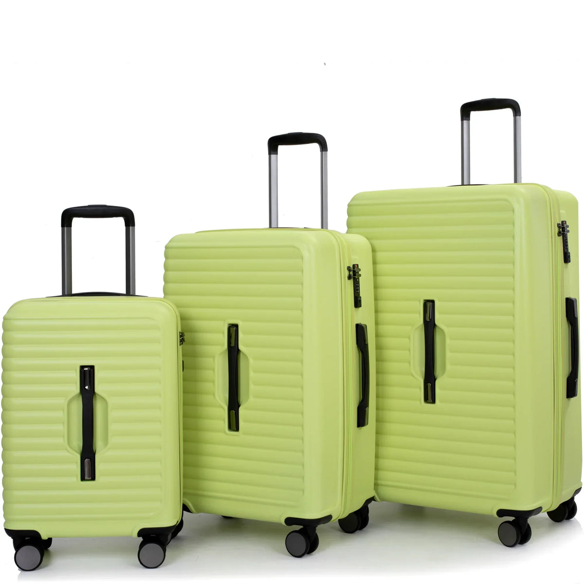 2026 NewPAPROOS 3-Piece Luggage Set (20''/24''/28''), Hardshell Lightweight Suitcase with USB Port and Side Hooks, Travel Luggage with TSA-Lock, Hardside Rolling Luggage for School, Travel, Pink