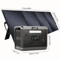 2026 NewSolarplay 2400W(4800W Peak) Solar Generator, with 400W Solar Panel,2160Wh Portable LiFePO4 Battery Power Station for Camping Home Backup RV