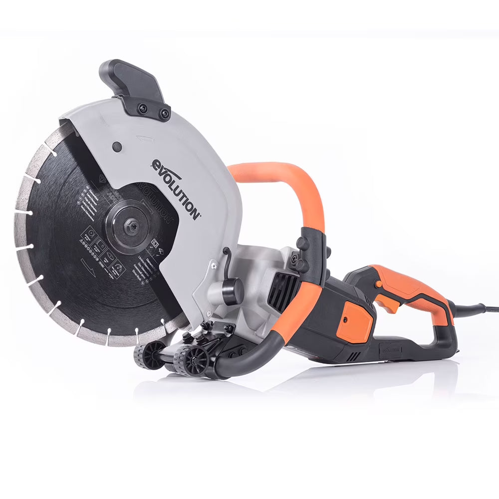 2026 NewEvolution R300DCT 12 in. Electric Concrete Cut-Off Saw, Disc Cutter with 12 in. Diamond Blade (D300SEG-CS2) Included