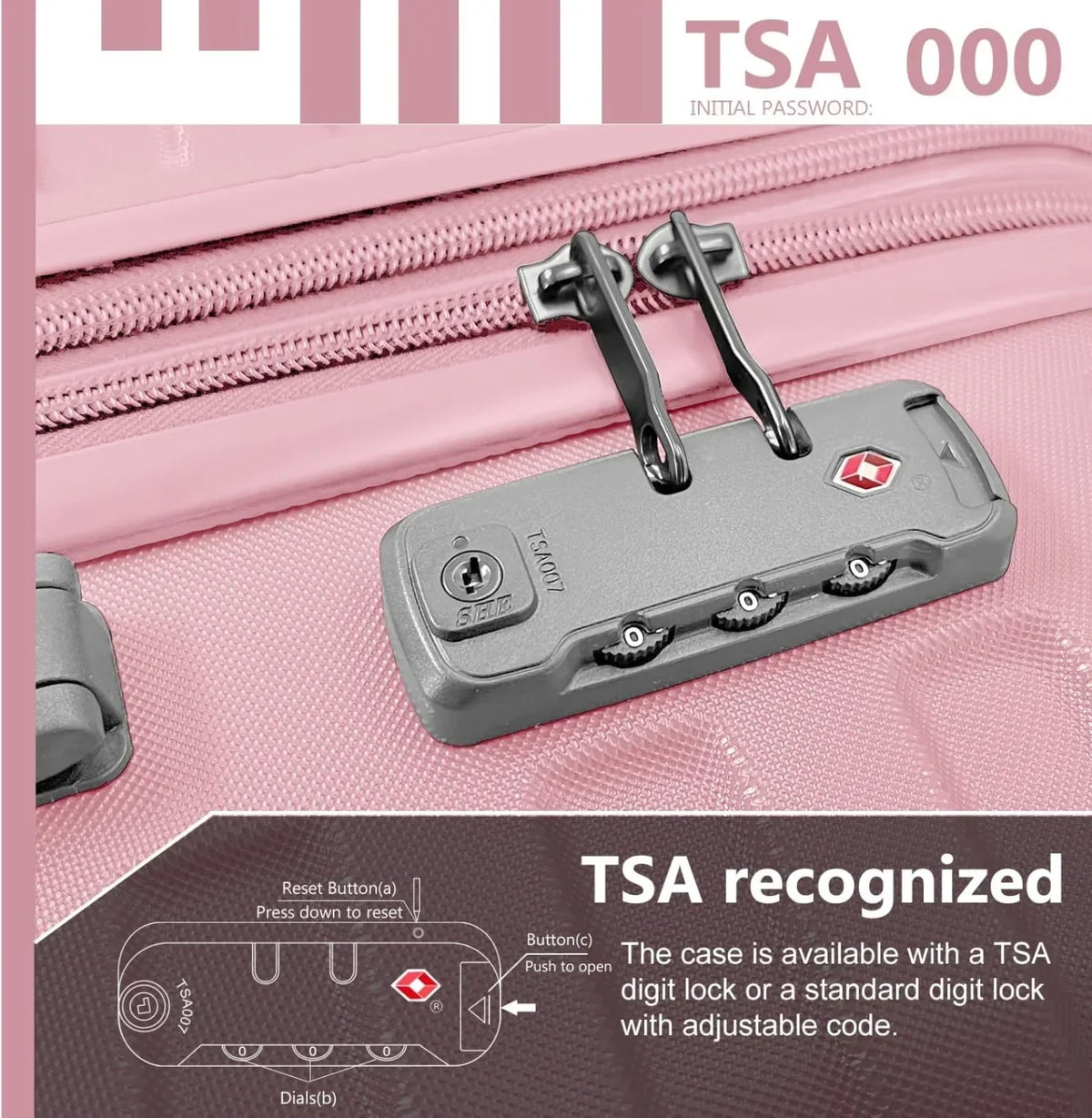 2026 New6-Piece Hardshell Luggage Set with Expandable Spinner Suitcases & TSA Lock, 25% Extra Capacity, Duffel Bag & Toiletry Kit, Cream ABS Suitcases