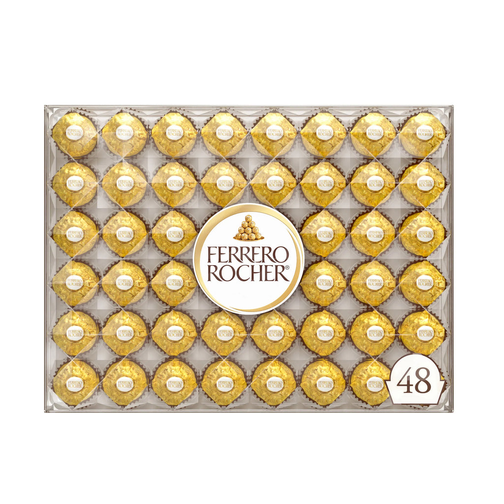 2026 NewFerrero Rocher, Milk Chocolate Hazelnut Candy, 21.2 oz, 48 Count