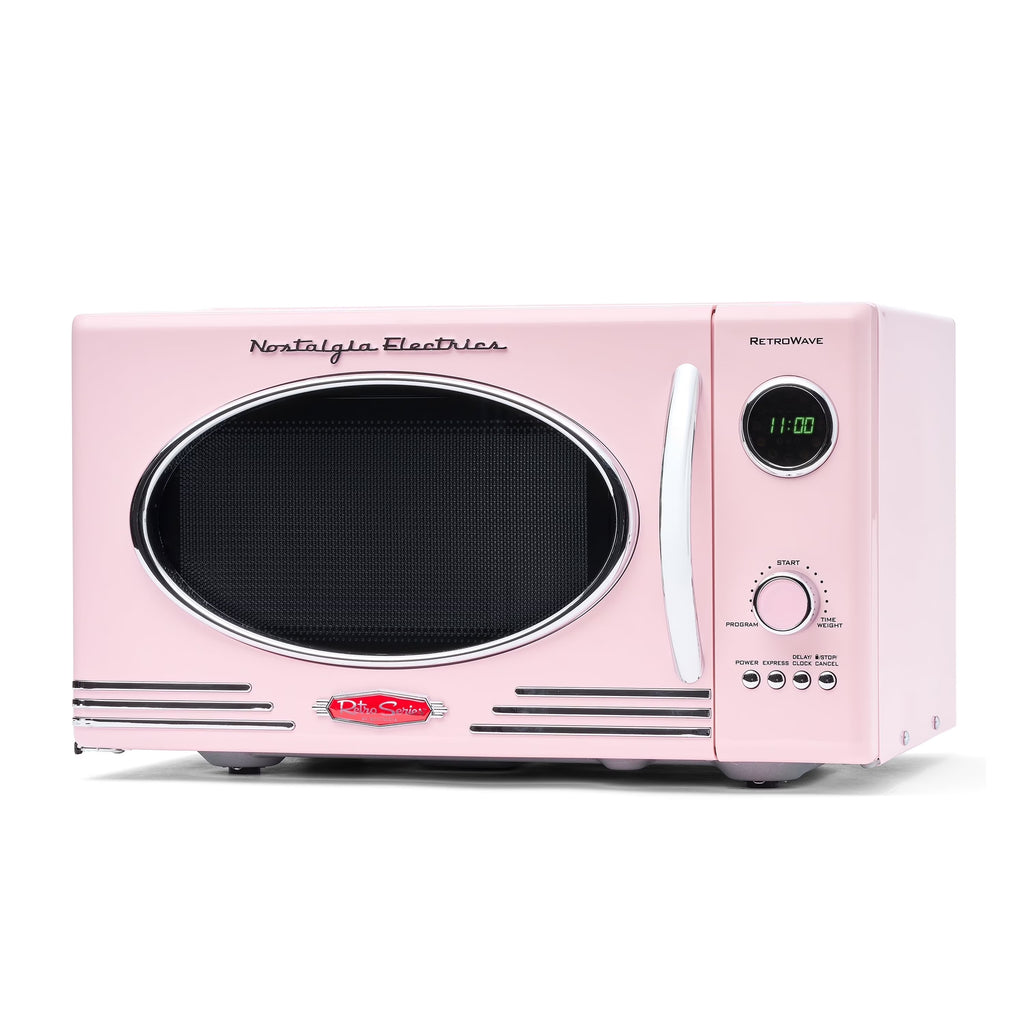 2026 NewNostalgia Retro Microwave for Countertop 0.9 cu ft Vintage Microwave, Ivory