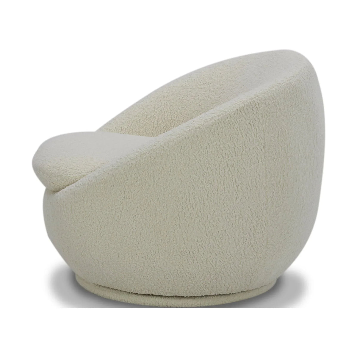 2026 NewBetter Homes & Gardens Mira Swivel Accent Chair, Cream Shearling