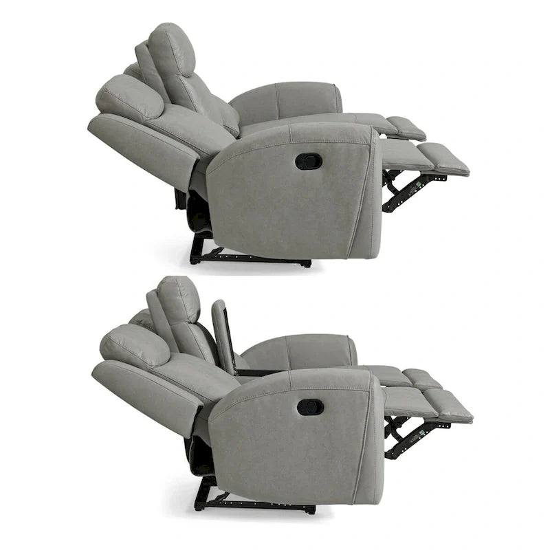 2026 Conjunto reclinable de 2 piezas estilo transicional, gris