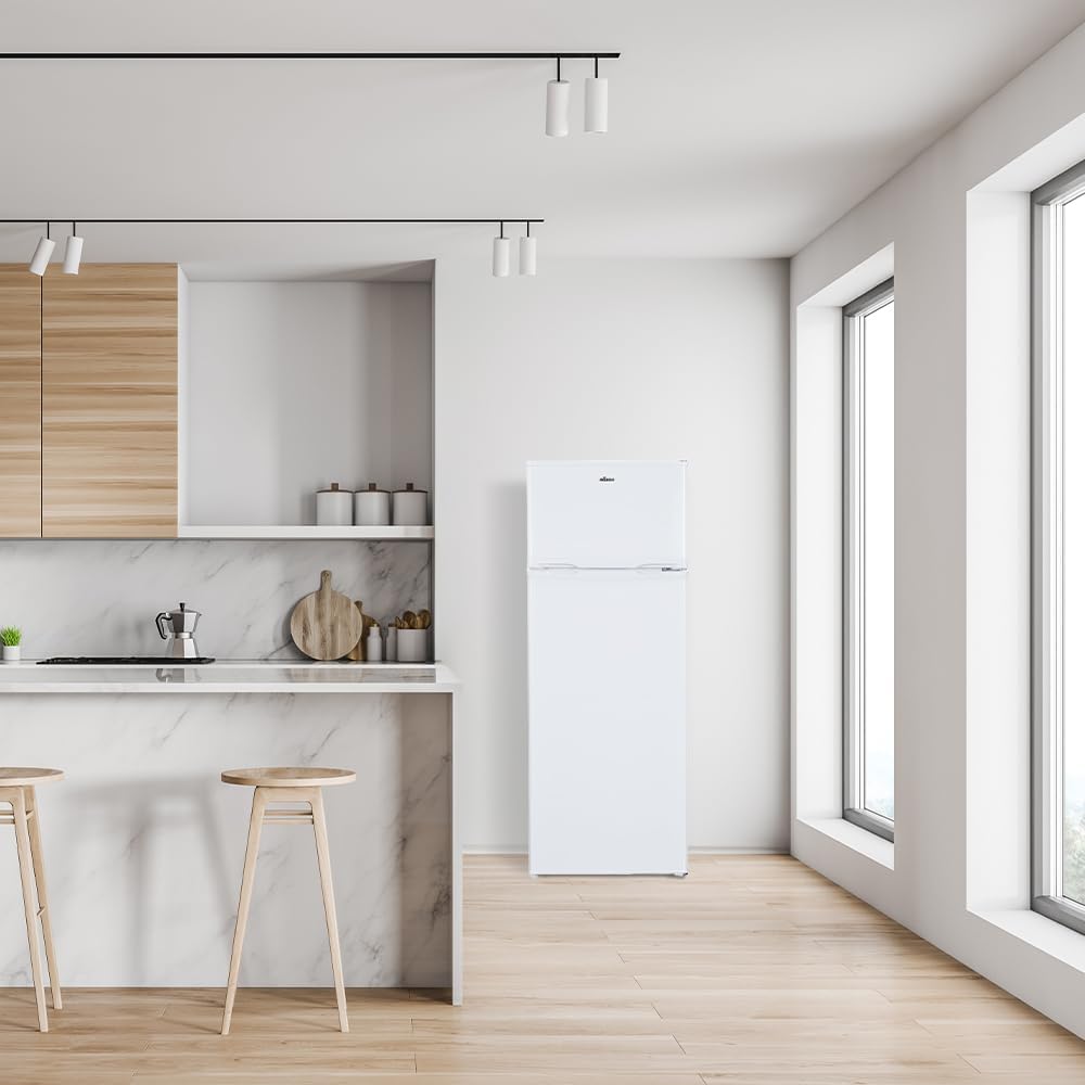 2026 NILSON Frigorífico 2 Puertas Blanco NF145500E. Capacidad 206 Litros, Puerta Reversible, Bajo Nivel Sonoro, Eficiencia Energética Clase E