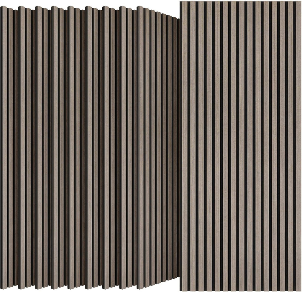2026 TONOR Paneles acústicos decorativos de madera, 120 x 60 cm, paquete de 8, teca