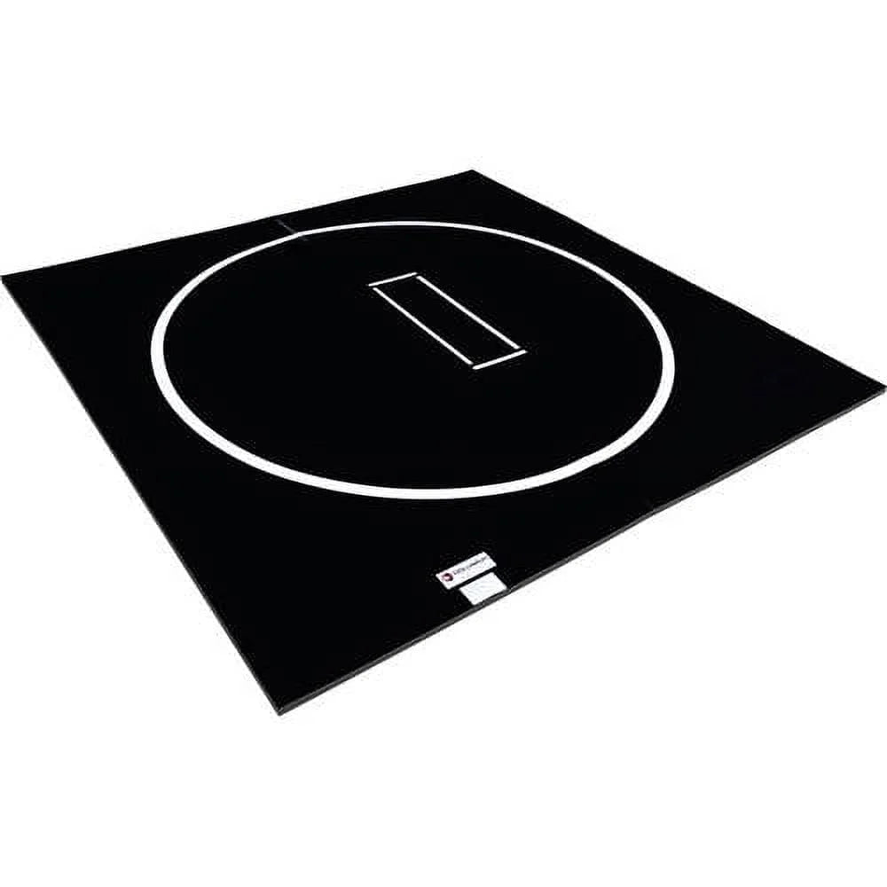 2026 NewDollamur 10'x10' Wrestling Mat, Black, Gymnastics, with Circles