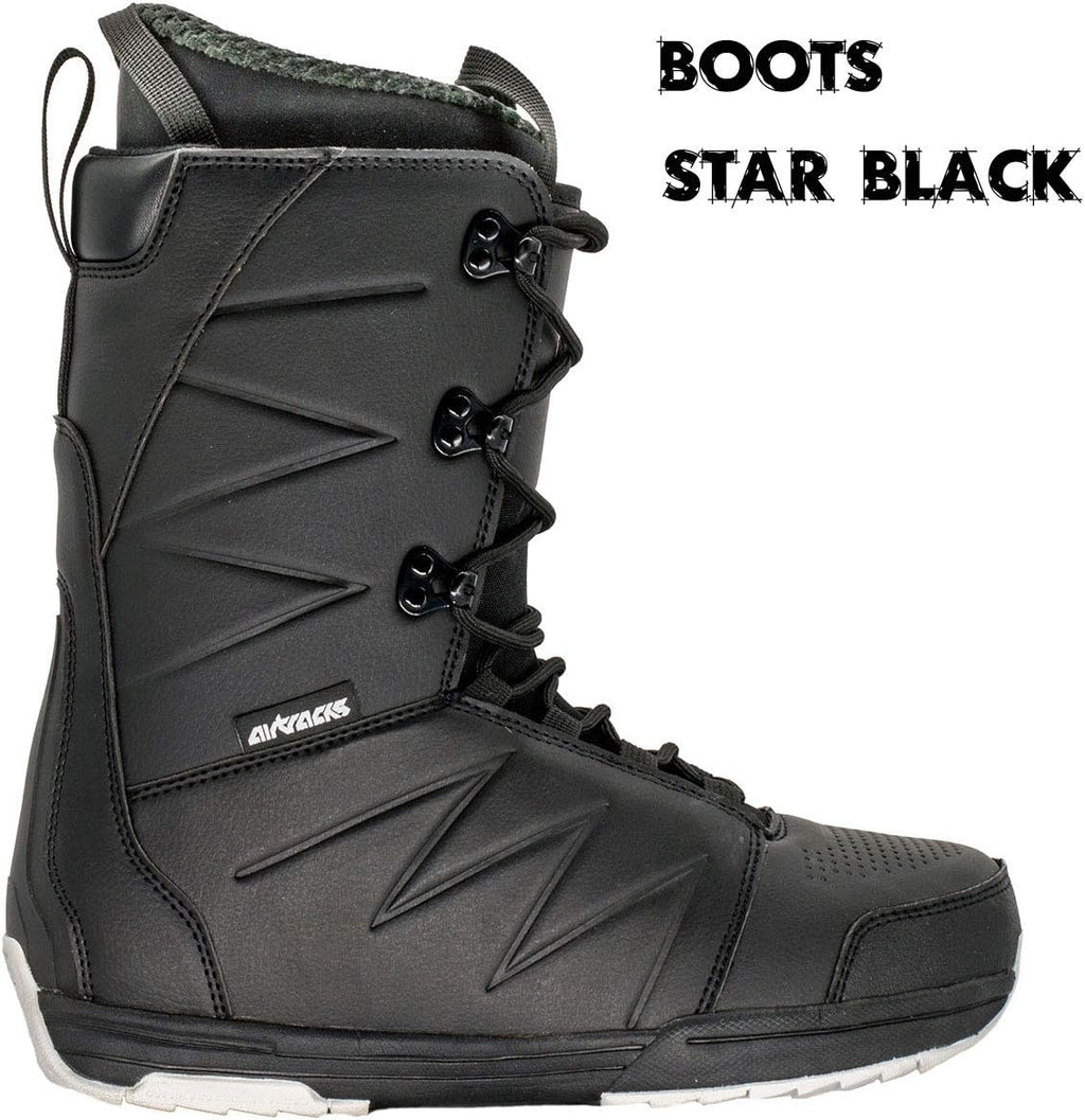 2026 Conjunto de snowboard Airtracks - Tabla de snowboard Stronger Wide Flat Zero Rocker, fijaciones Master Fastec MULTIENTRY, botas SB Bag 156 159 163 165 cm