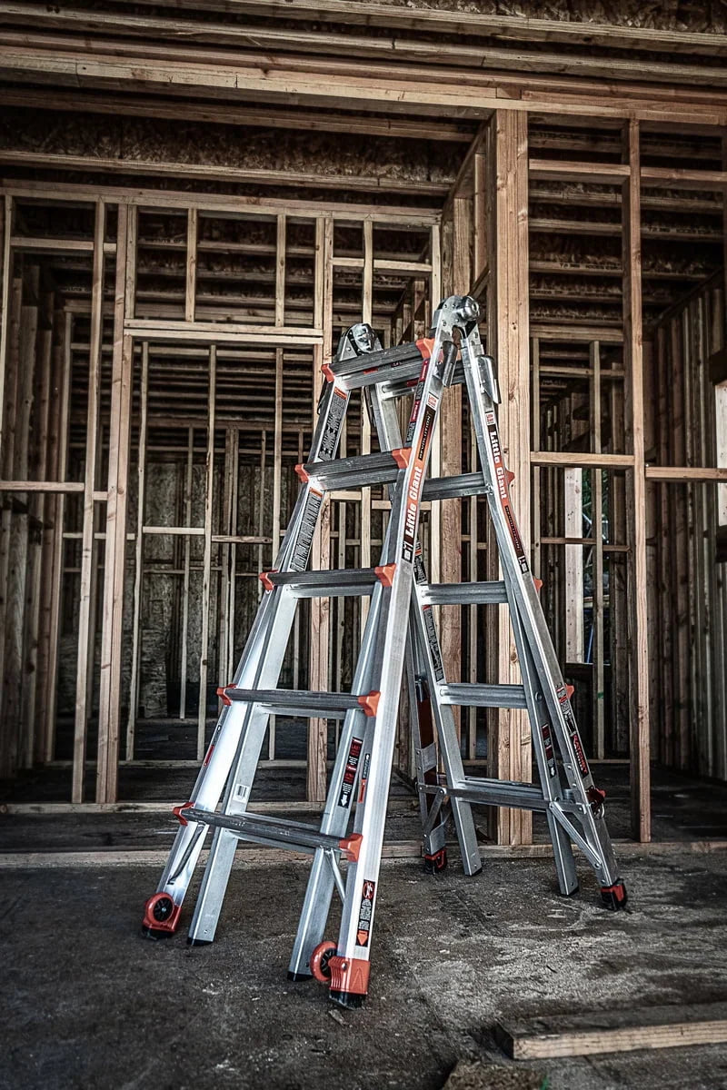 2026 NewLittle Giant Ladders Velocity 22-ft Multi-Position Ladder, Aluminum, 300 lb Capacity, Telescoping, A-Frame, Extension, with Wheels and Slip-Resistant Feet