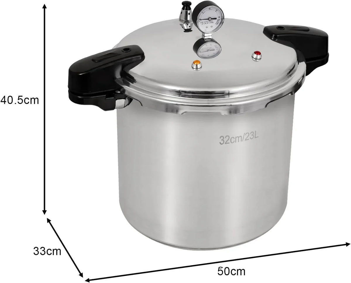 2026 NewUNIFULL 24 Quart/23 Liter Pressure Cooker,Pressure Canner with Pressure Gauge,Pressure Relief Valve - 15 PSI,and Sealing Ring