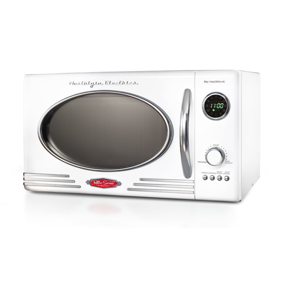 2026 NewNostalgia Retro Microwave for Countertop 0.9 cu ft Vintage Microwave, Ivory