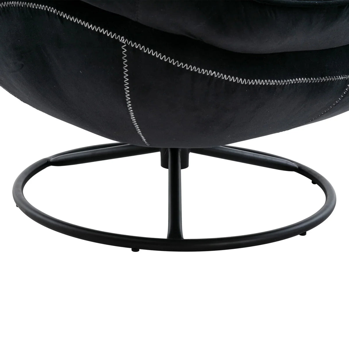 2026 NewVelvet Swivel Accent Chair with Ottoman, Modern Chaise Lounge Chair with Metal Frame and Footstool, Comfy Armchair Reading Chair for Living Room Bedroom Office,Blue