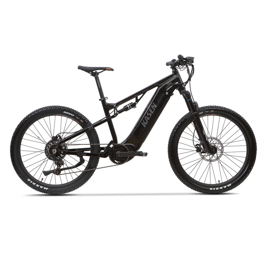 2026 NewKasen Electric Mountain Bike Mid-driven 500w 48v 15ah Full Suspension Throttle and Pedal Assist