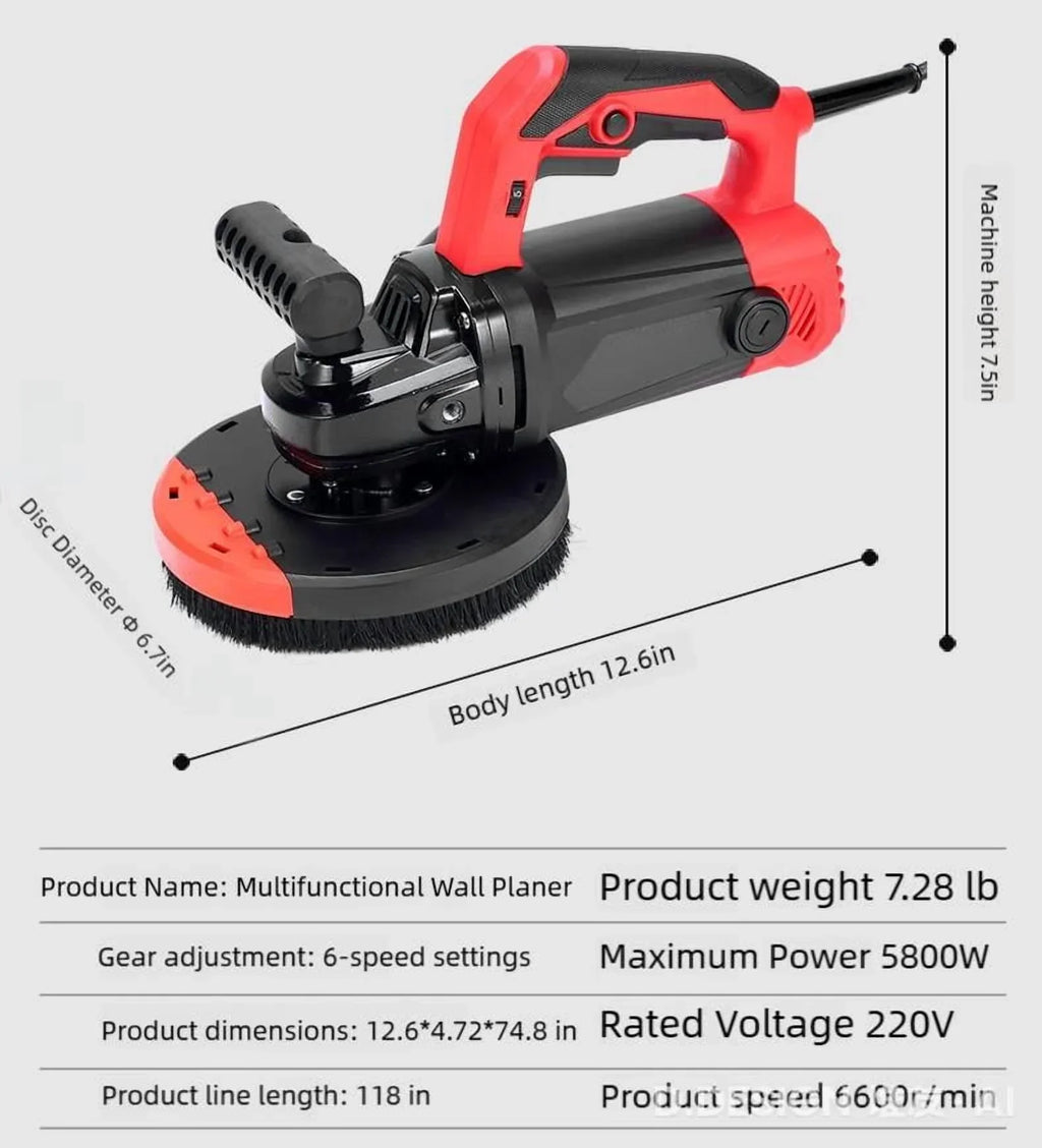 2026 NewPWTOOL Concrete Floor Grinder | Multifunctional Concrete Sander Concrete Sanding Machine | Flexible Floor Sander Floor Grinder Polishing Machine for Floor Sanding Wall Sanding