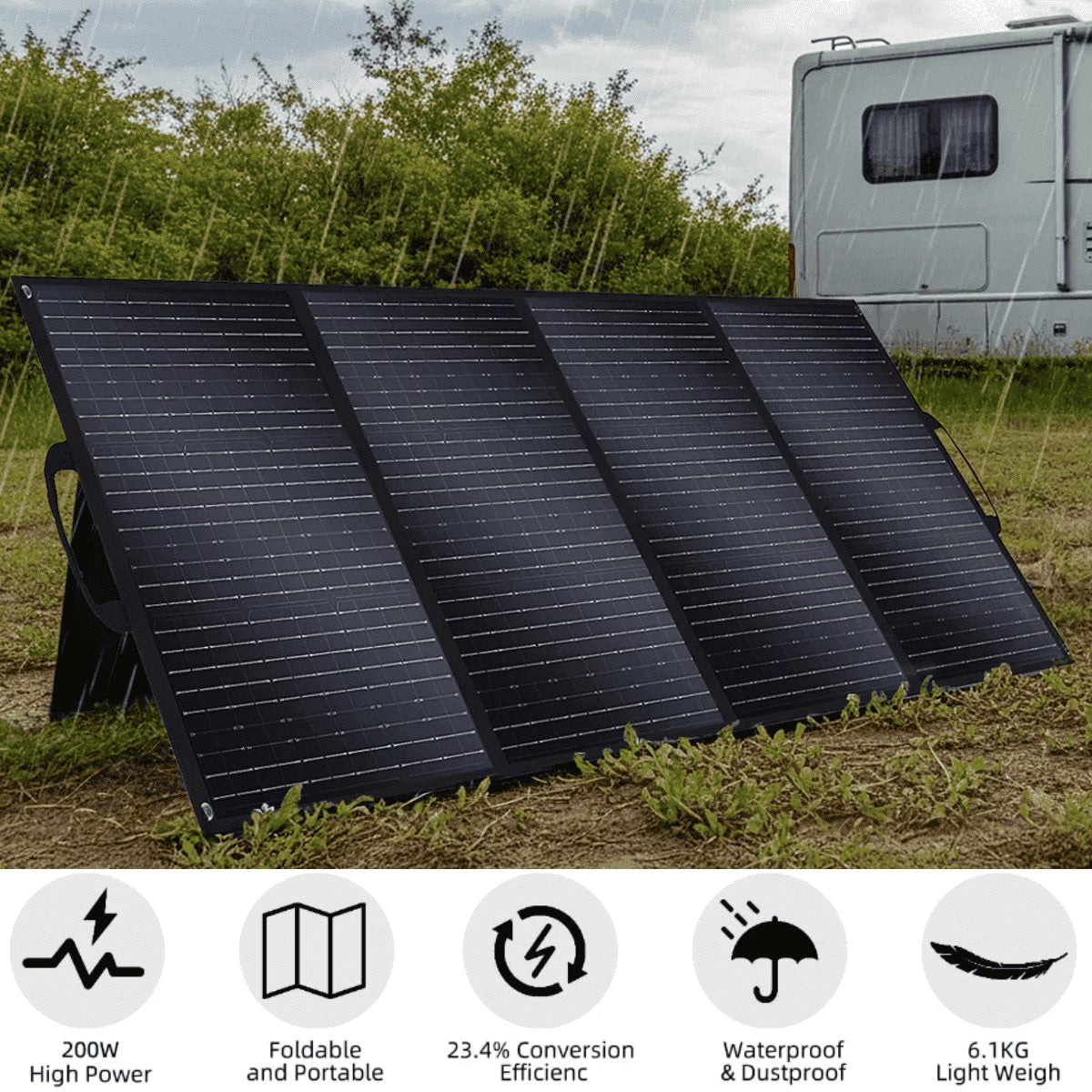2026 NewSolarplay 2400W(4800W Peak) Solar Generator, with 400W Solar Panel,2160Wh Portable LiFePO4 Battery Power Station for Camping Home Backup RV