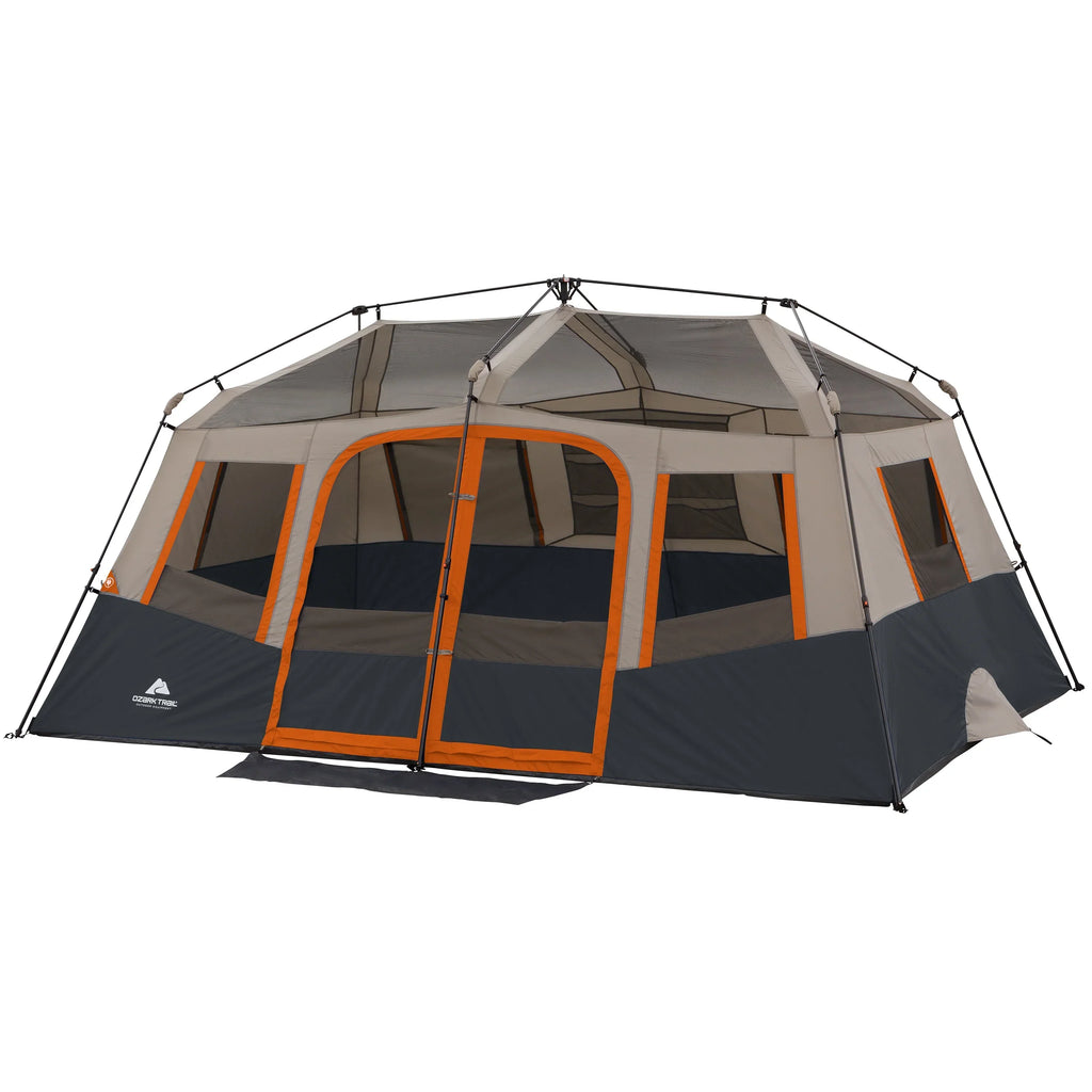 2026 NewOzark Trail 10-Person Instant Cabin Tent – 2-Room Family Camping Tent with Rainfly