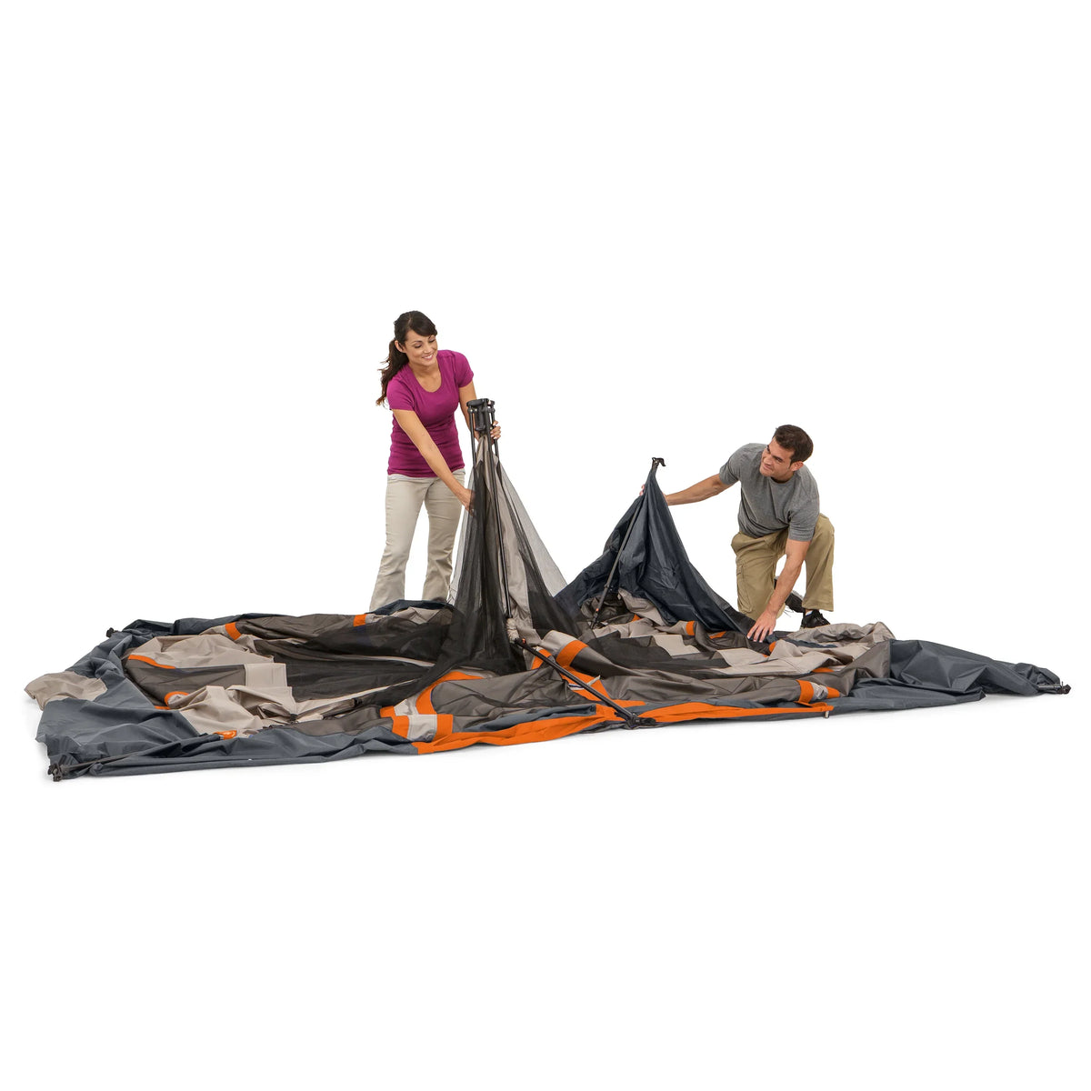 2026 NewOzark Trail 10-Person Instant Cabin Tent – 2-Room Family Camping Tent with Rainfly