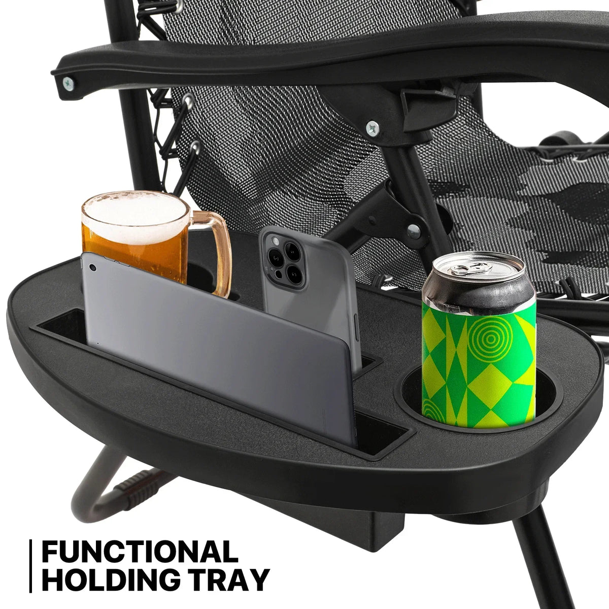 2026 NewMoNiBloom Zero Gravity Chairs Set of 2, Folding Outdoor Patio Beach Recliner with Canopy Shade & Headrest, Black