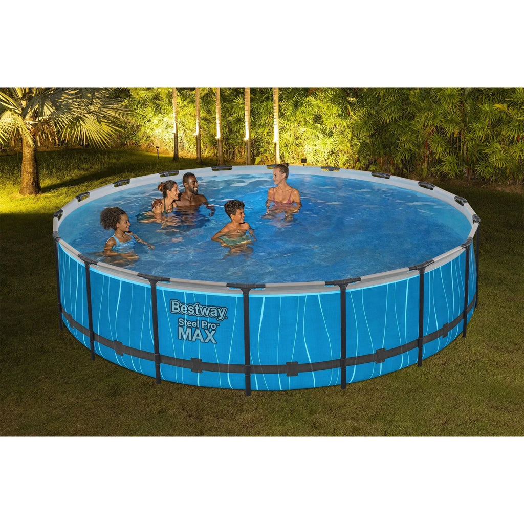 2026 NewBestway Steel Pro MAX 12' x 30" Above Ground Outdoor Swimming Pool Set