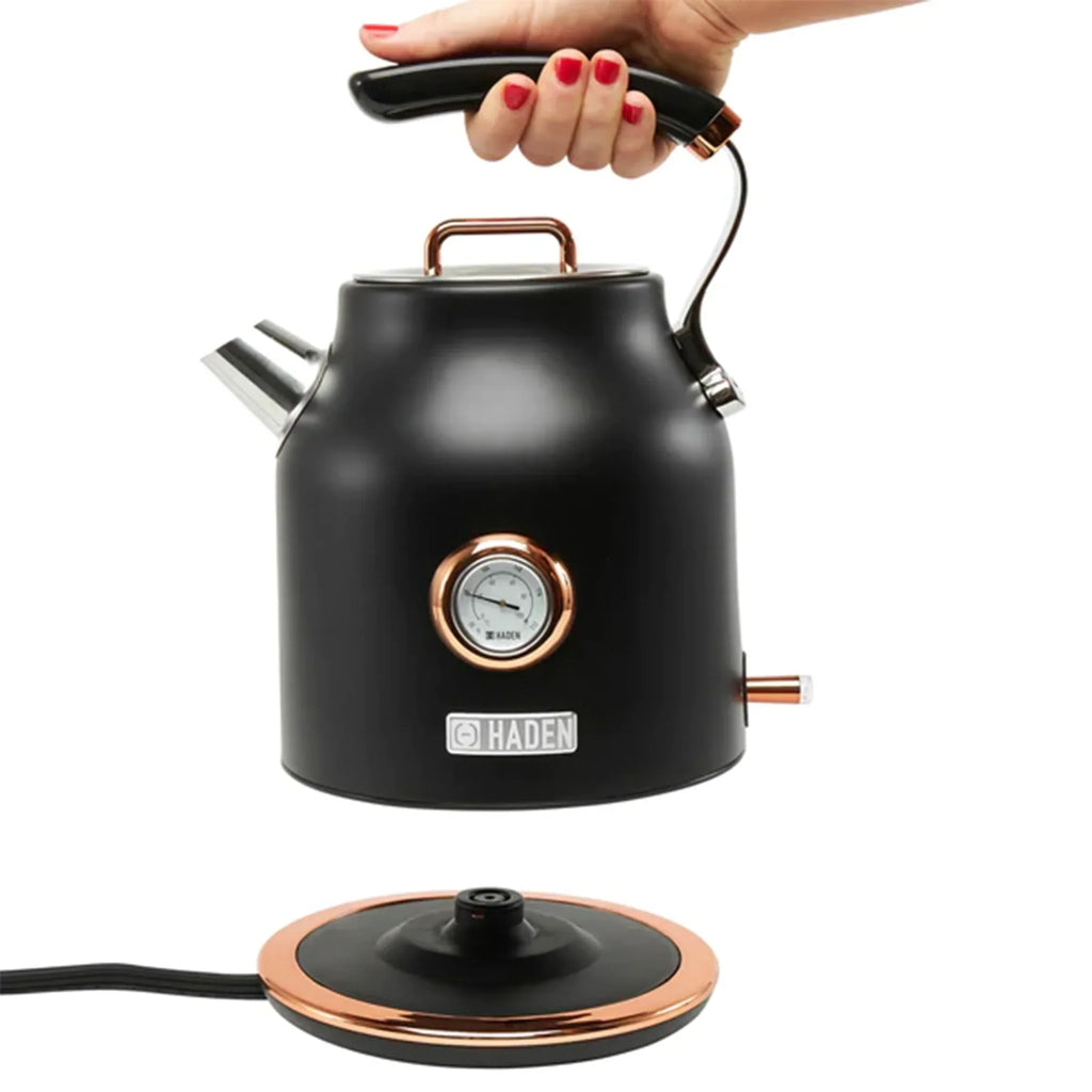 2026 NewHaden Dorset 1.7 Liter Electric Water Kettle with Base, Putty & Chrome