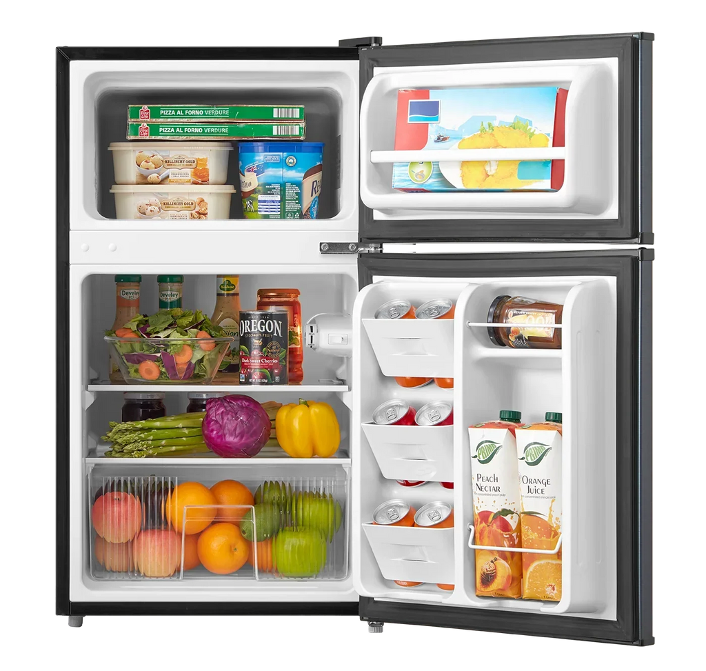 2026 NewArctic King 3.2 Cu ft Two Door Mini Fridge with Freezer, Stainless Steel, E-Star