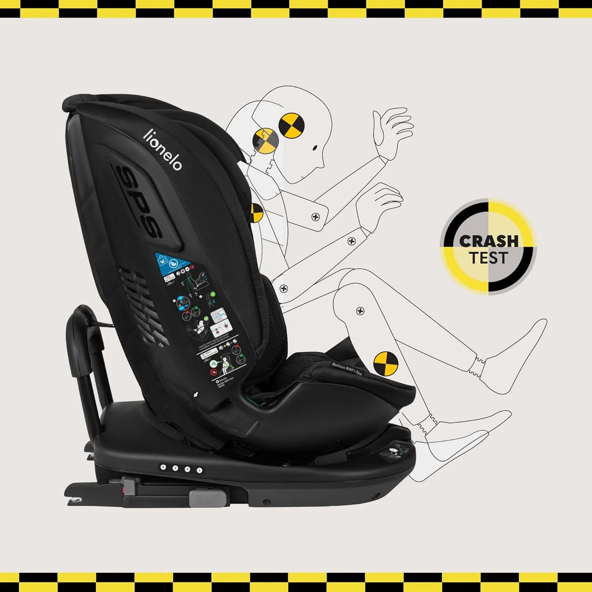 2026 LIONELO Bastiaan RWF i-Size Silla de Coche para Bebé Giratoria 360° 0-36kg, Instalaciión Delantera y Trasera (18kg), ISOFIX TopTether, Reposacabezas y Respaldo Ajustables Protección Lateral