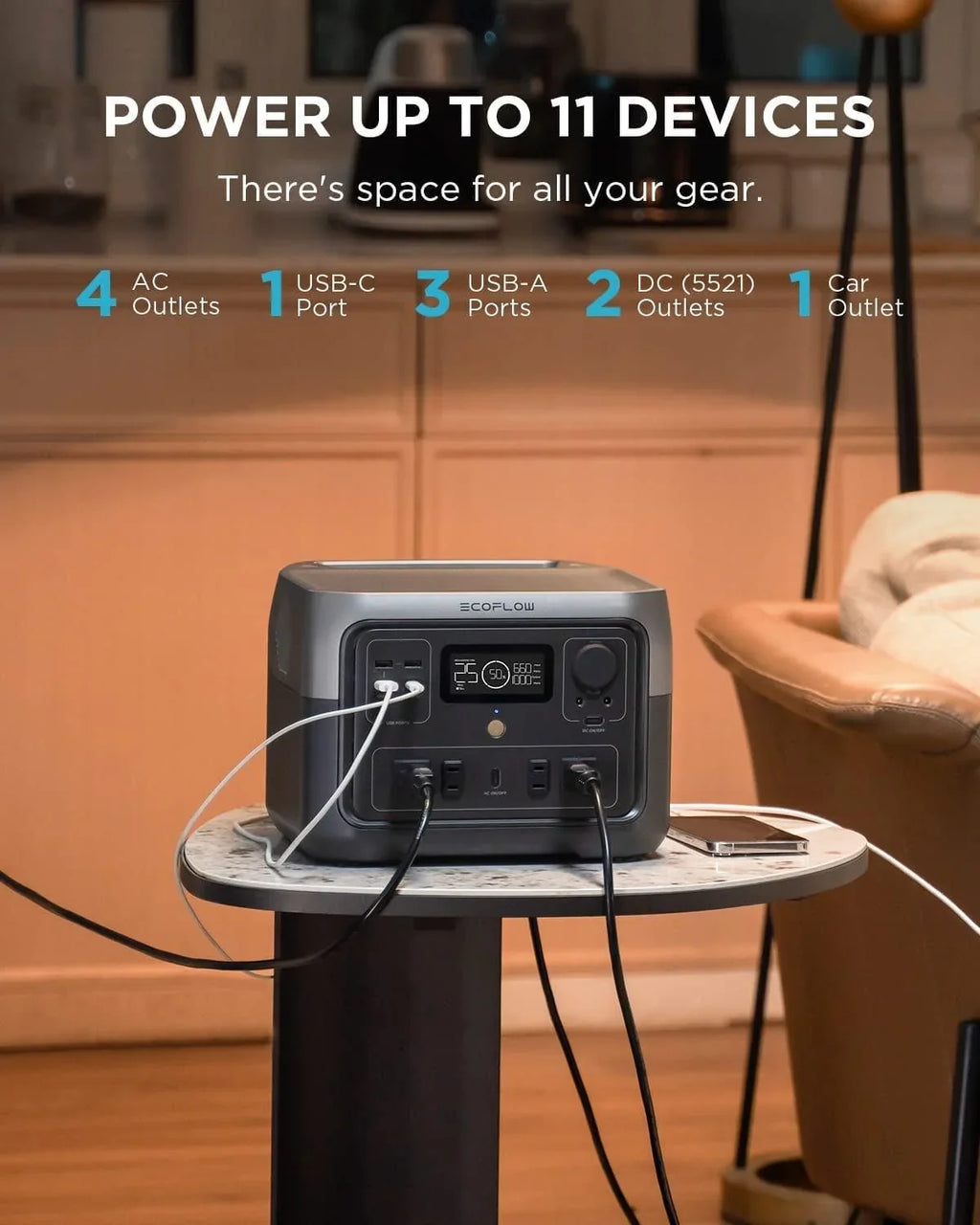 2026 NewEcoFlow RIVER 2 Max Portable Power Station 512Wh Capacity.Solar Generator.1000W AC Output for Outdoor Camping.Home Backup.Emergency.RV.off-Grid