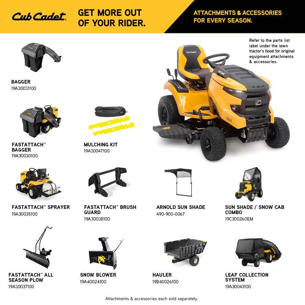 2026 Tractor cortacésped autopropulsado a gasolina XT1 Enduro LT de 46 pulgadas, 23 HP, motor V-Twin Kohler Serie 7000, transmisión hidrostática.