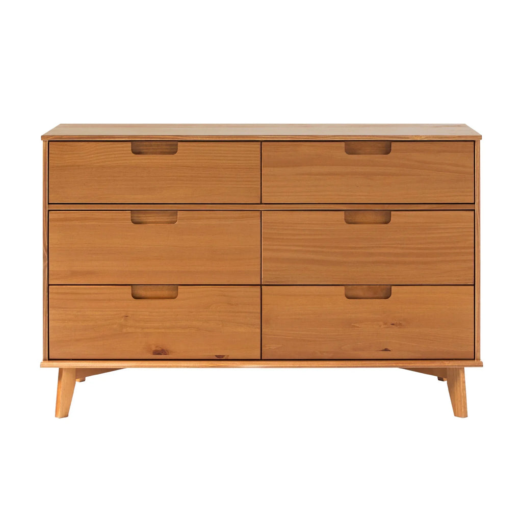 2026 NewWalker Edison Sonoma 6-Drawer Solid Wood Caramel Dresser