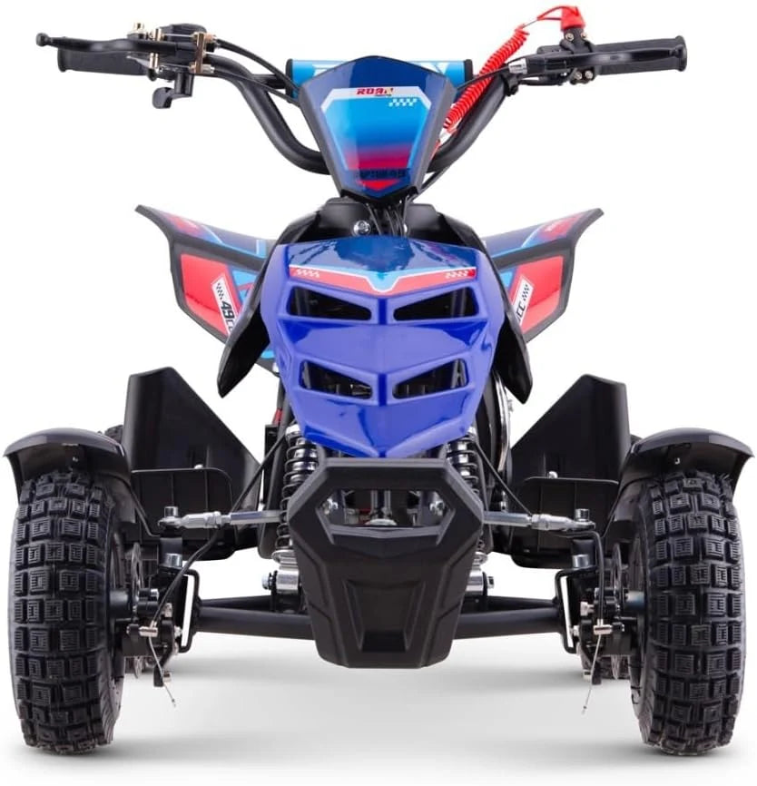 2026 Miniquad Infantil Gasolina Raptor-R4 49cc (Gasolina Mezcla), Azul, niños de 4 a 10 años