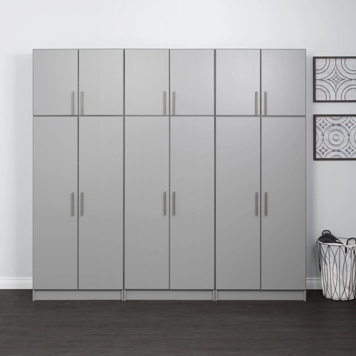 2026 NewPrepac Elite 2 Door Standing Storage Cabinet, Light Gray