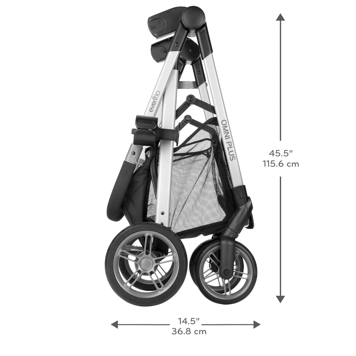 2026 NewEvenflo Omni Plus Modular Travel System with LiteMax Sport Infant Car Seat, Mylar Gray, Unisex