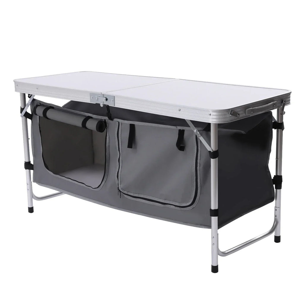 2026 NewFolding Camping Table Portable Aluminum Camping Table Height Adjustable Camping Cook Station for Indoor Outdoor