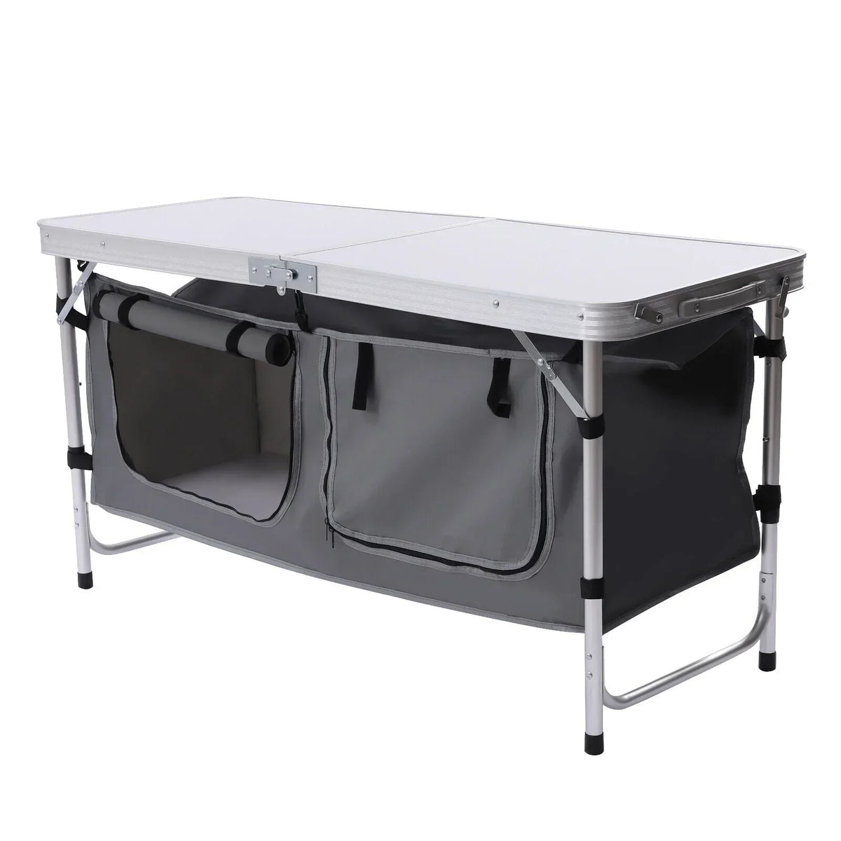 2026 NewFolding Camping Table Portable Aluminum Camping Table Height Adjustable Camping Cook Station for Indoor Outdoor